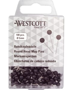 Epingles de signalisation Westcott Ø5mm noir Ø5mm x 16mm