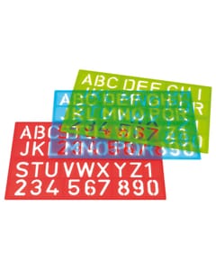 sjablonen Westcott cijfers en letters assortie kleuren