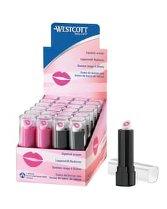 gum Westcott lipstick vorm in 2 assorti kleuren display a 24 stuks
