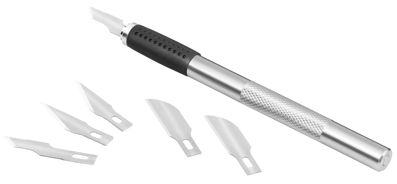 Scalpel Westcott metaal grip met 6 verschillende mesjes