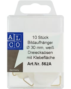 fotohangers Alco 30mm rond wit doos a 10 stuks
