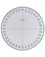 kompasroos Aristo 360° 12 cm glashelder plexiglas