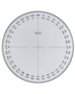 Rapporteur circulaire Aristo 360, 12 cm, en plexi cristallin