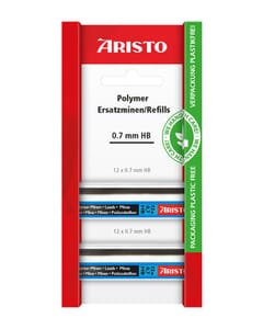potloodstiftjes Aristo HI-Polymer HB 0,7 mm blister 2x koker a 12 stuks