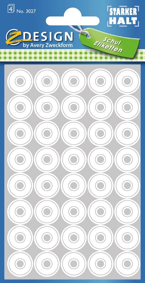 versterkingsringen Zweckform 13mm wit blister 4 vel