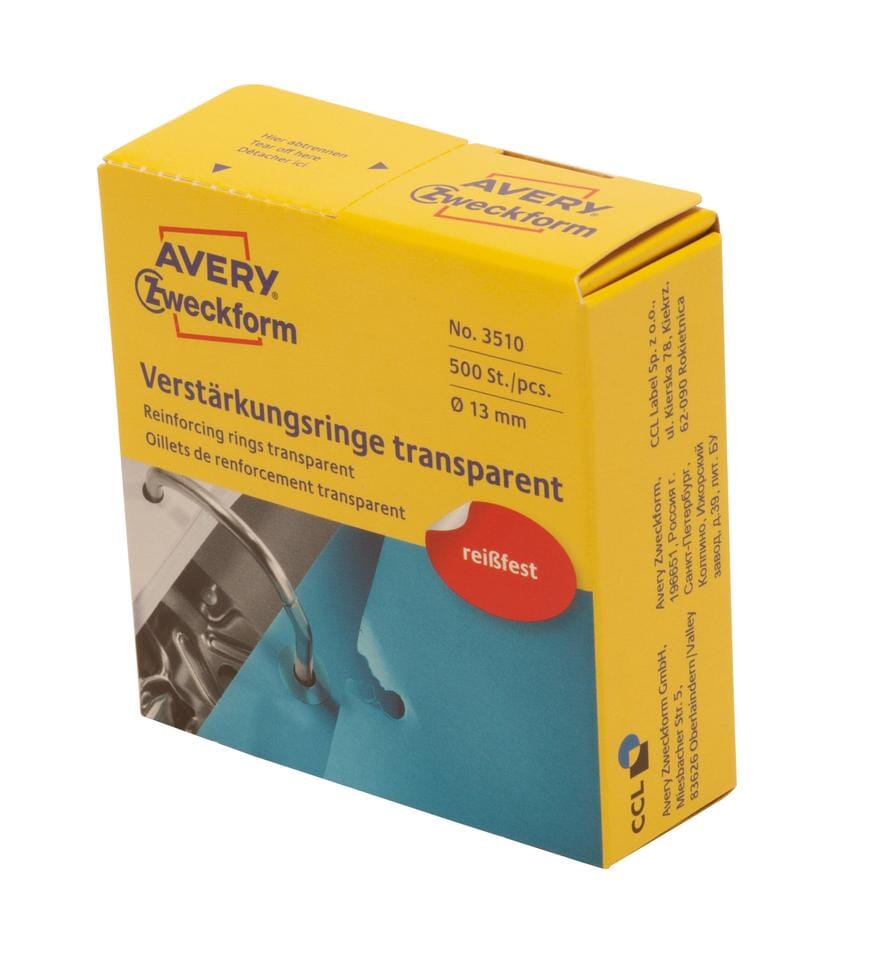 versterkingsringen Zweckform 13mm 500 stuks transparant