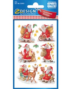 etiket Z-design Christmas pakje a 2 vel kerstman