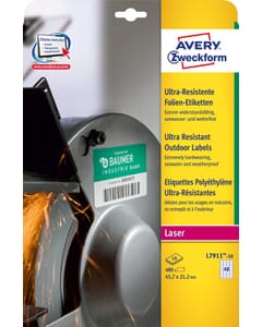 Ultra-heavy duty Avery etiket 45,7x21,2mm wit 10vel 48 et.per vel