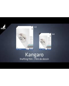Drafting film Kangaro A3, 12 vel, 0,005" (0,127mm) 2 zijdig 100% polyester, mat