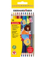 kleurpotlood Eberhard Faber 2-zijdig gekleurd etui 12 stuks 24 kleuren