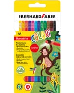 kleurpotloden Eberhard Faber met gum etui a 12 st.