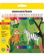 Crayons de couleur Eberhard Faber étui carton de 24 pièces