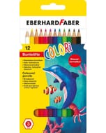 Aquarelpotlood Eberhard Faber kartonetui à 12 stuks met penseel