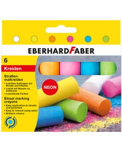 Stoepkrijt Eberhard Faber 6 Neon kleuren
