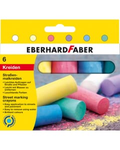 stoepkrijt Eberhard Faber 6 kleuren