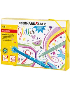 Viltstiften Eberhard Faber glitter assorti doos á 16 kleuren
