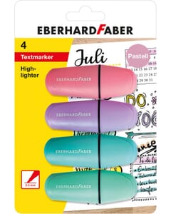 Markeerstift Eberhard Faber mini pastel 4st. op kaart