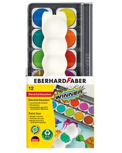 Verfdoos Eberhard Faber Winner 12 kleuren incl. mengpalet