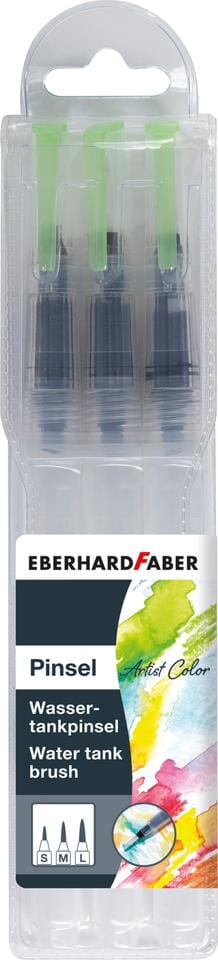 Waterpenseel set Eberhard Faber 3 maten s, m, l