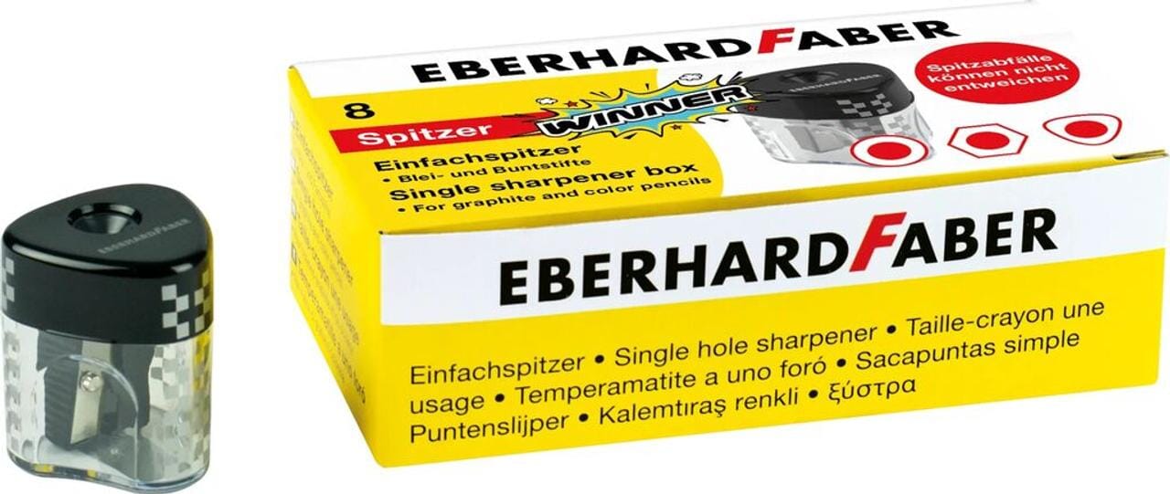 Puntenslijper Eberhard Faber Mini Winner enkel met kunststof opvangbakje
