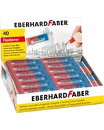 Gum Eberhard Faber inkt/potlood rood/blauw display à 40 stuks