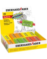 Gum Eberhard Faber Winner driekantig assorti fluorkleuren dislpay 20 stuks