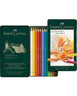 Crayons de couleur Faber-Castell Polychromos 3,8mm épaisseur de noyau etui 12 pcs