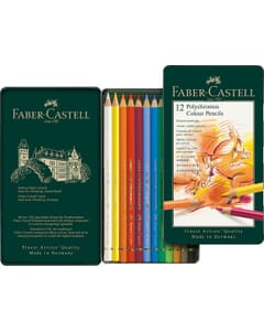 kleurpotlood Faber-Castell Polychromos 3,8mm kerndikte etui à 12 stuks