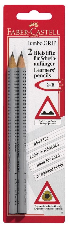 Potlood Faber-Castell Jumbo Grip Set à 2 stuks