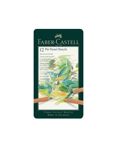 pastelpotlood Faber-Castell Pitt metalen etui a 12 stuks