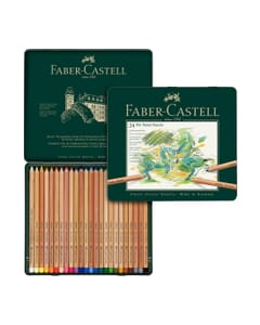 pastelpotlood Faber-Castell Pitt metalen etui a 24 stuks