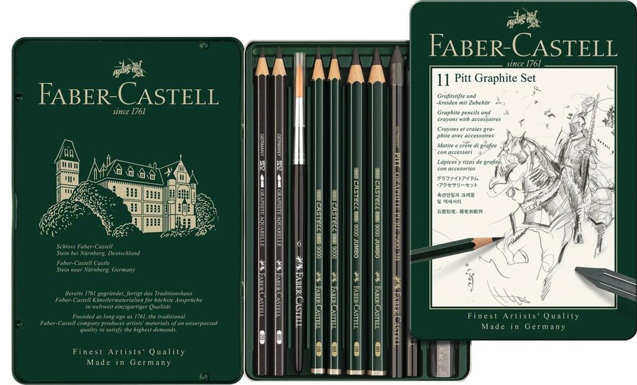 Grafietset Faber-Castell Pitt 11-delig