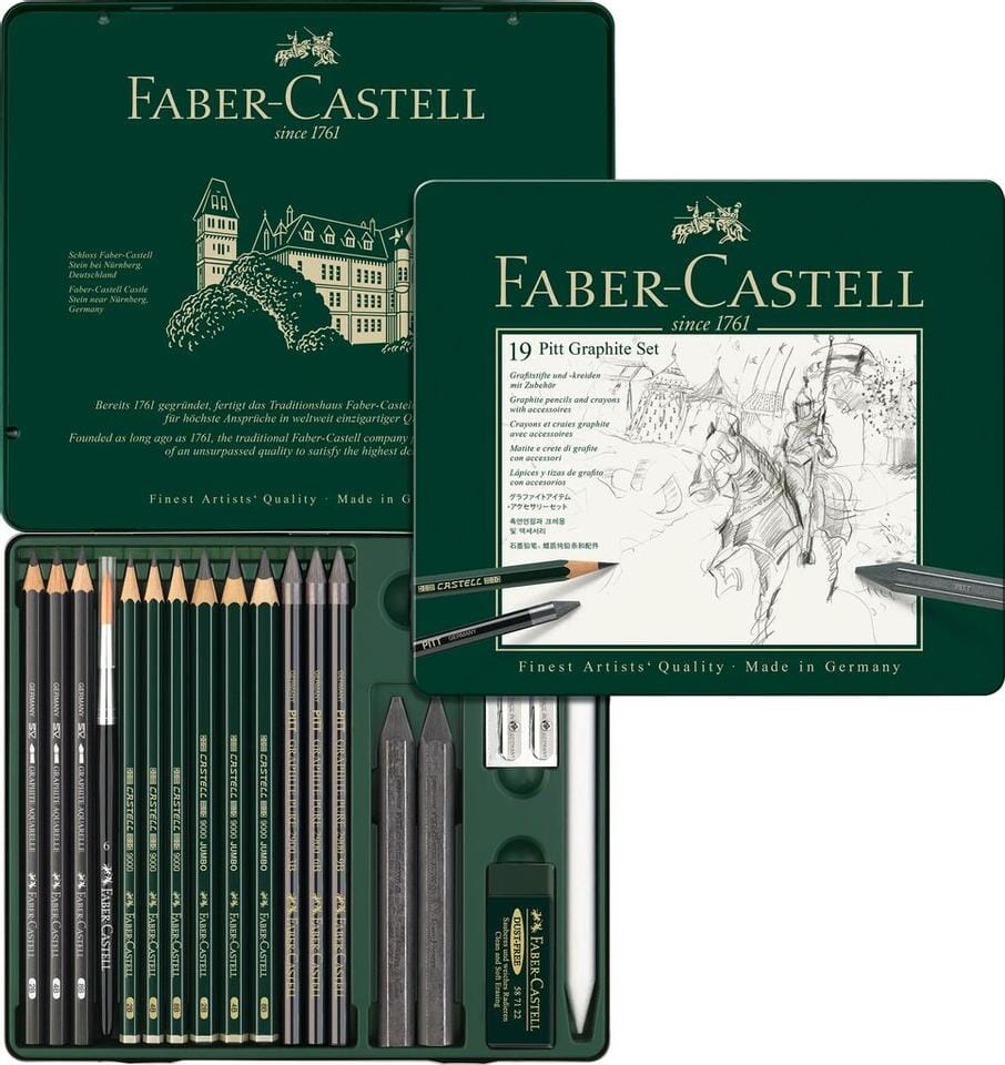 Grafietset Faber-Castell Pitt 19-delig