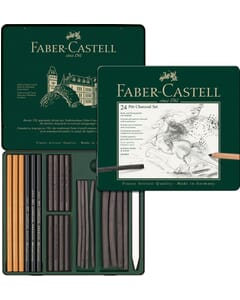 houtskoolset Faber-Castell Pitt Monochrome 24-delig