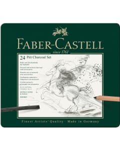 houtskoolset Faber-Castell Pitt Monochrome 24-delig