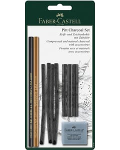 houtskool Faber-Castell Pitt Monochrome set op blister