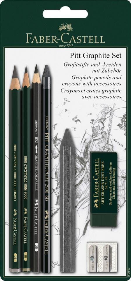 Potloodset Faber-Castell Pitt Graphite 7-delig op blister
