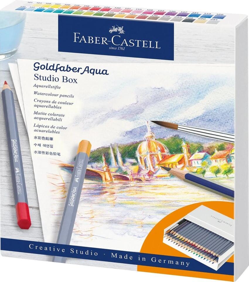 Aquarelpotlood Faber-Castell Goldfaber studiobox á 38+3 stuks