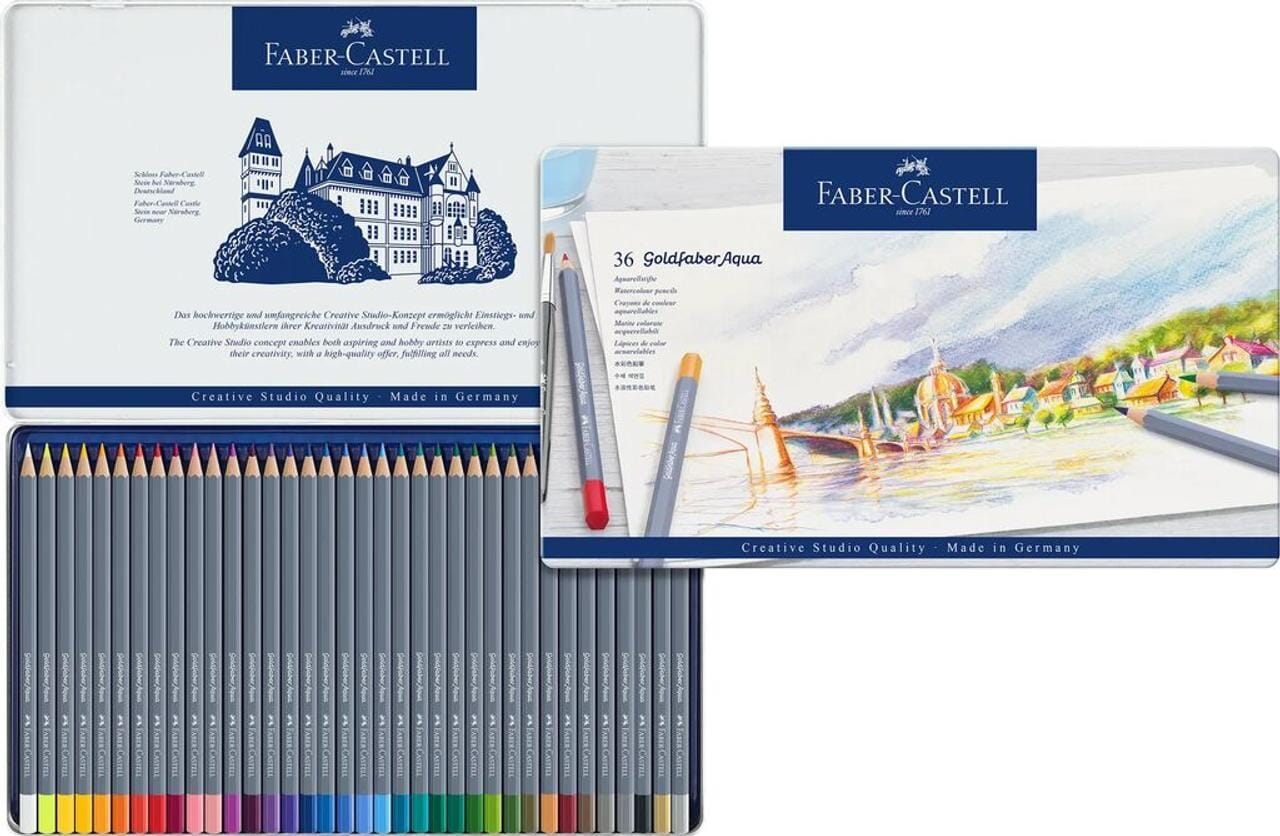Aquarelkleurpotlood Faber-Castell Goldfaber etui 36 stuks