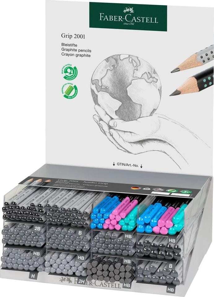 Potlood Faber-Castell GRIP 2001 display met 252 stuks