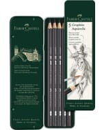 Aquarelpotlood Faber-Castell Graphite etui a 5 stuks
