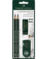 Crayon set Faber-Castell 9000 Jumbo 2B, 4B, gomme et taille-crayon
