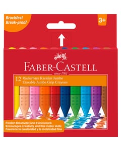 Craie Faber-Castell Jumbo GRIP boite 12 pces
