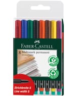 marker Faber-Castell Multimark permanent S 8-delig etui