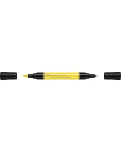 Tekenstift Faber-Castell Pitt Artist Pen duo marker 104 licht geel glanzend