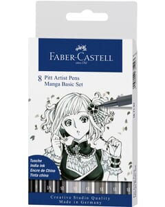 Feutre Faber-Castell Artist Pen Pitt Manga Basic étui 8 pces