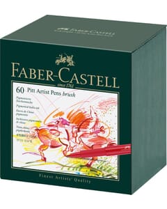 tekenstift Faber-Castell Pitt Artist Pen Brush studiobox 60 stuks