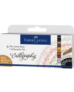 tekenstift Faber-Castell Pitt Artist Pen kalligrafieset 6x