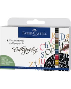 tekenstift Faber-Castell Pitt Artist Pen kalligrafieset 8x