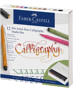 Tekenstift Faber-Castell Pitt artist kalligrafieset Studiobox 12 stuks